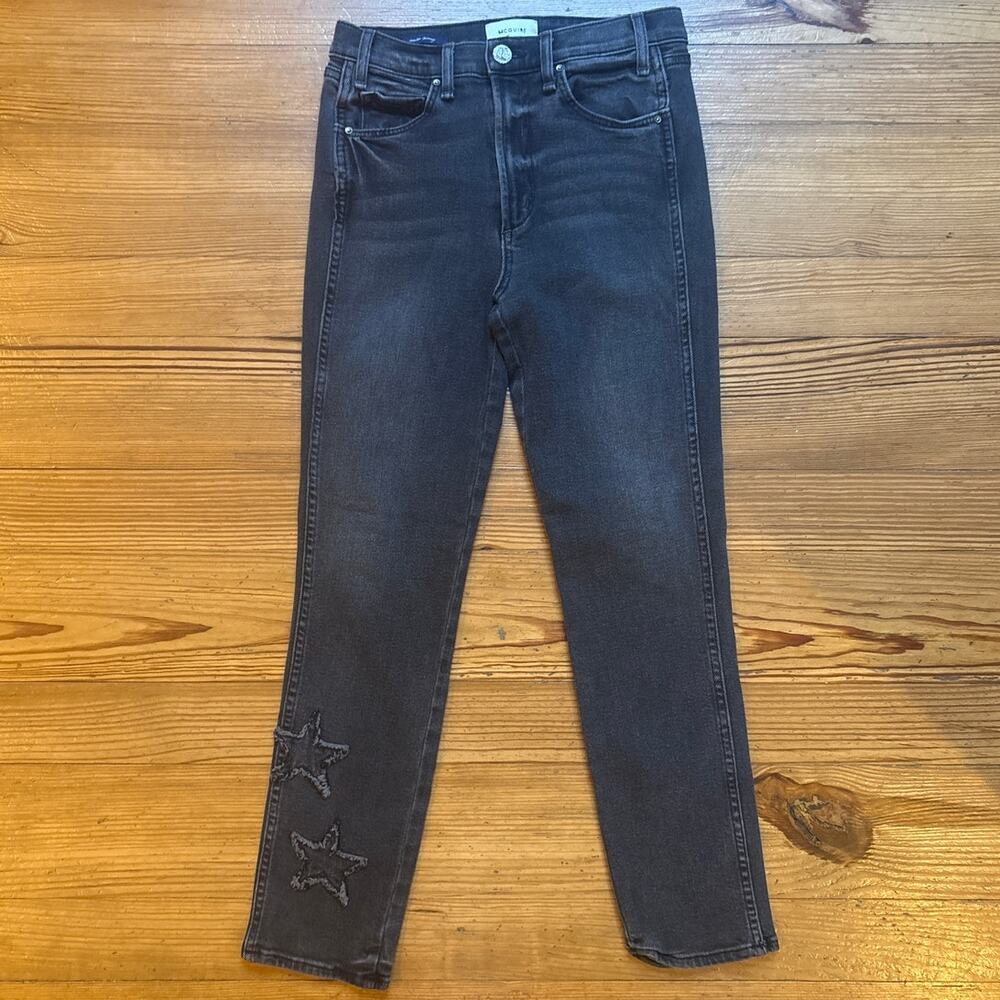 McGuire Denim‎ Newton Skinny high rise black star embroidered jeans SIZE 27